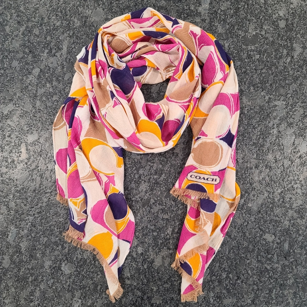 Coach Multicolored Signature Scarf